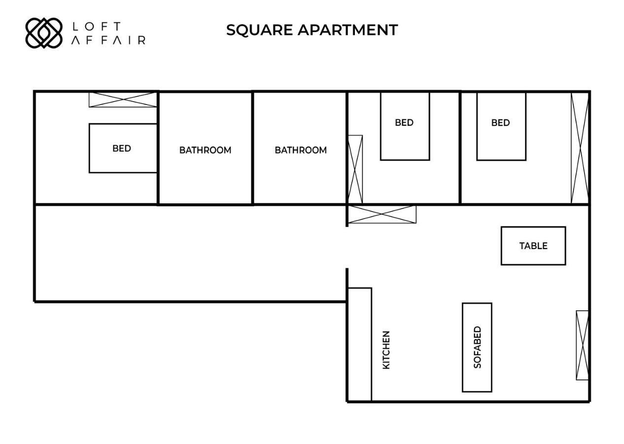 Square Apartment - Loftaffair คราคูฟ ภายนอก รูปภาพ